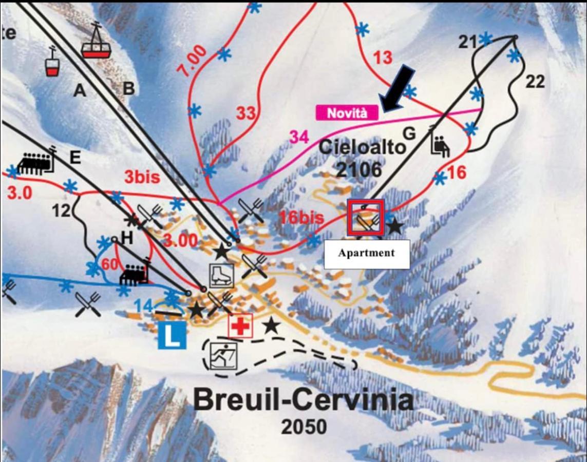 شقة Monolocale La Terrazza Sulla Neve-Cervinia بيريوِل تْشيرفينيا المظهر الخارجي الصورة
